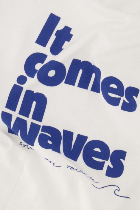 Zusss t-shirt opgerolde mouw met tekst